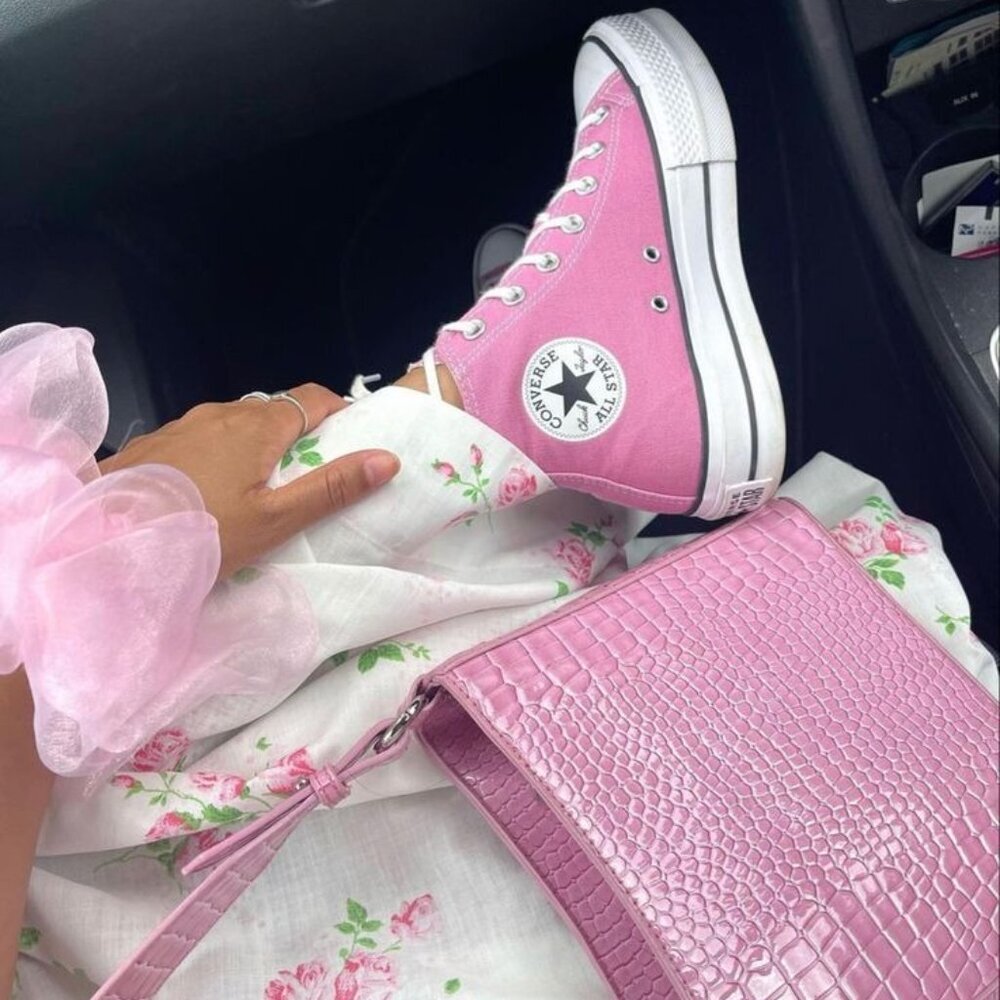 Converse Chuck Taylor All Star Lift Platform Sneakers - Pink - Size 9 - Picture 6 of 9